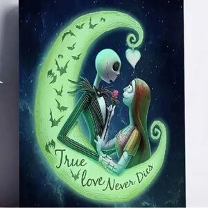 New- 15in x 15in Diamond Art Kit Jack and Sally True Love Never Dies